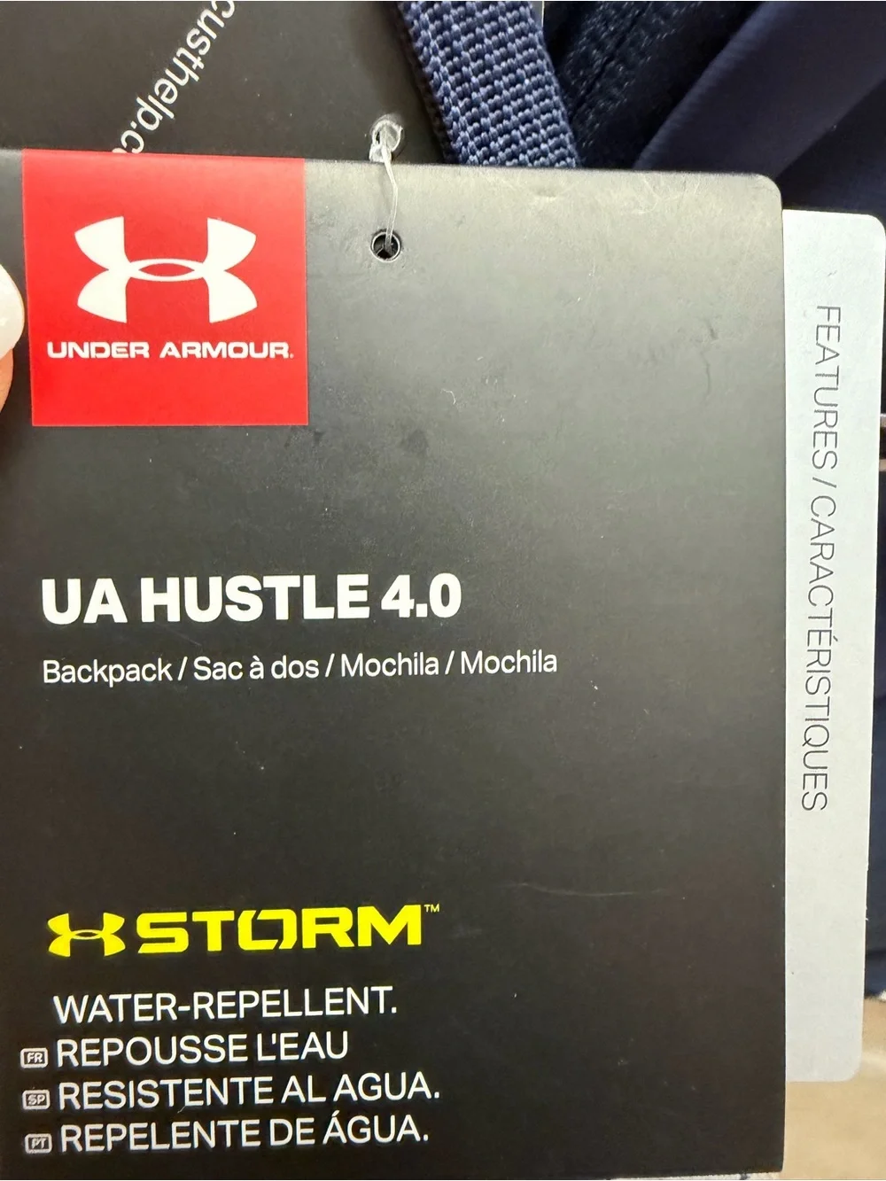 NWT Under Armour Storm Navy Men's Hustler 4.0 Backpack - Durable Everyday Bag